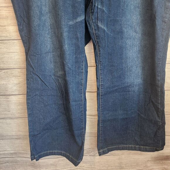 Ellos womans plus 30W dark wash denim jeans - Picture 3 of 12
